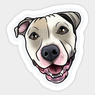 Smiling Pitbull Sticker